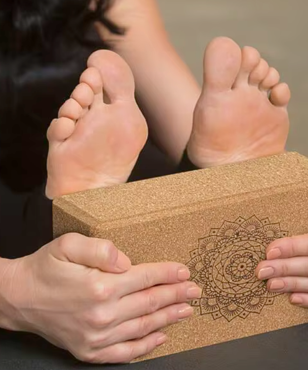 Schöne Kork-Yoga-Blöcke mit Mandala