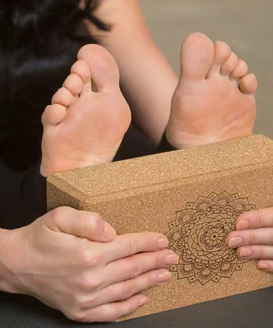 Schöne Kork-Yoga-Blöcke mit Mandala