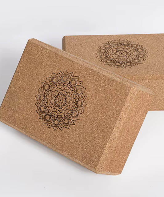 Schöne Kork-Yoga-Blöcke mit Mandala